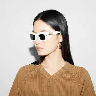Gucci Screener Vert Citron Acétate Lunettes de Soleil 2