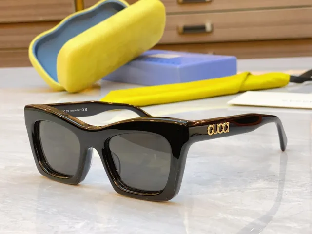 Gucci Screener Vert Citron Acétate Lunettes de Soleil 4