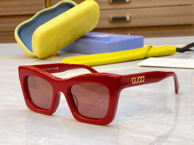 Gucci Screener Vert Citron Acétate Lunettes de Soleil 8