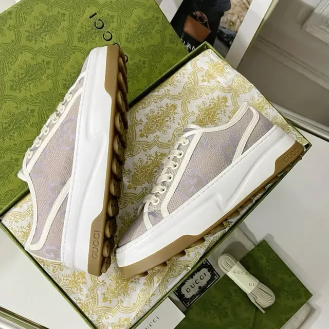 Gucci Screener Low-Top Mesh and GG Monogram Lifestyle Sneakers 3