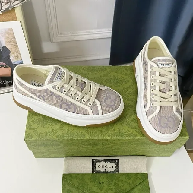 Gucci Screener Low-Top Mesh and GG Monogram Lifestyle Sneakers 4