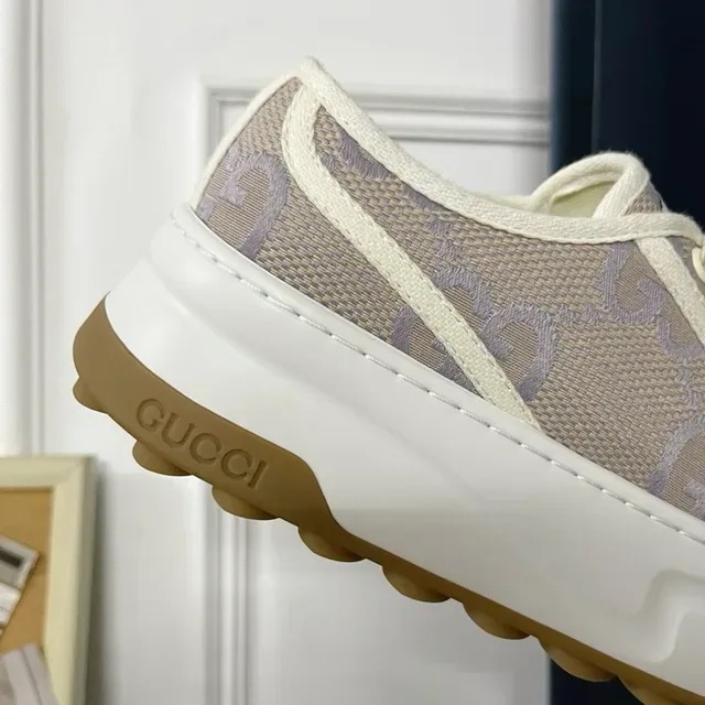 Gucci Screener Low-Top Mesh and GG Monogram Lifestyle Sneakers 5