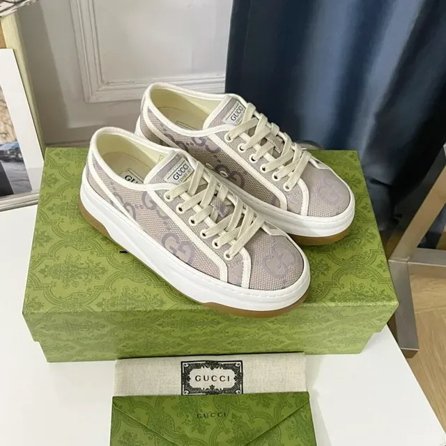 Gucci Screener Low-Top Mesh and GG Monogram Lifestyle Sneakers 8