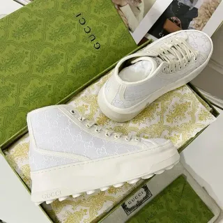Gucci Screener Monogram Canvas White Lifestyle Sneakers