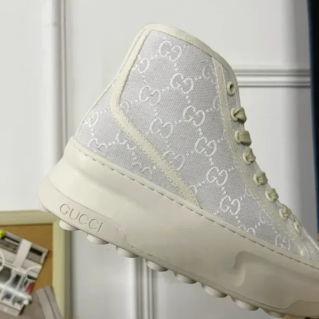 Gucci Screener Monogram Canvas White Lifestyle Sneakers 6