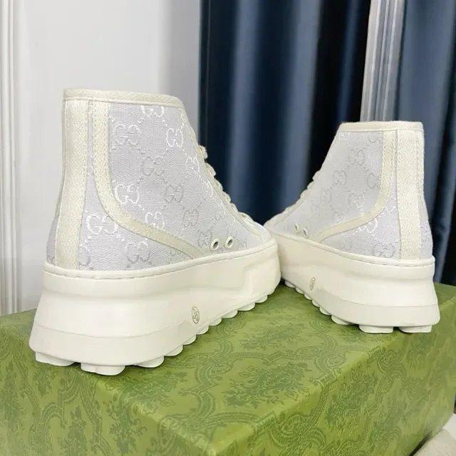 Gucci Screener Monogram Canvas White Lifestyle Sneakers 8