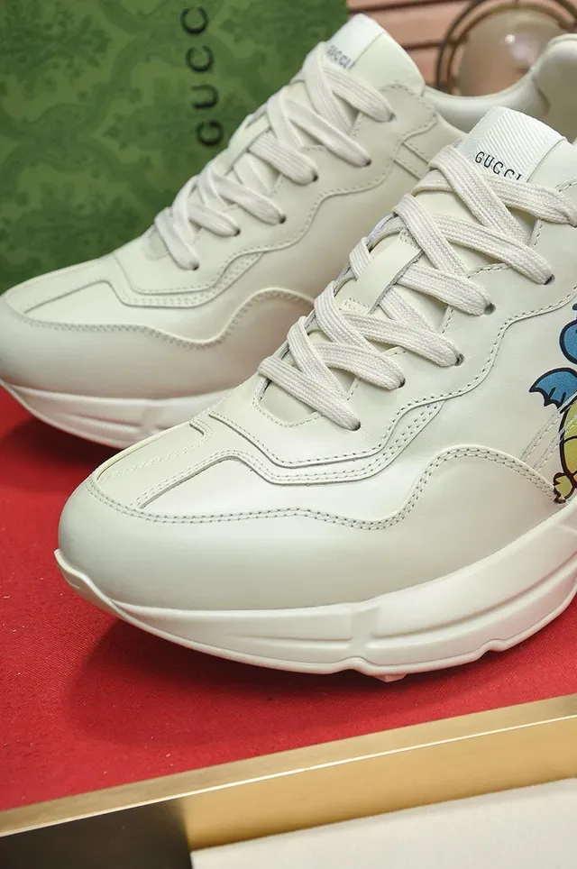 Gucci Screener Off-White Dragon Graphic Lifestyle Sneakers 7