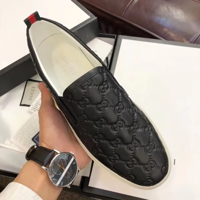 Gucci Screener matelassé GG noir mocassins 2