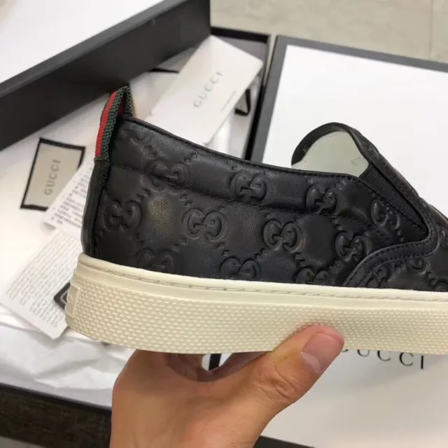 Gucci Screener matelassé GG noir mocassins 4