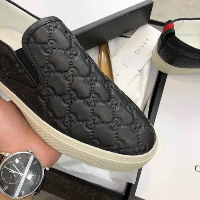 Gucci Screener matelassé GG noir mocassins 6