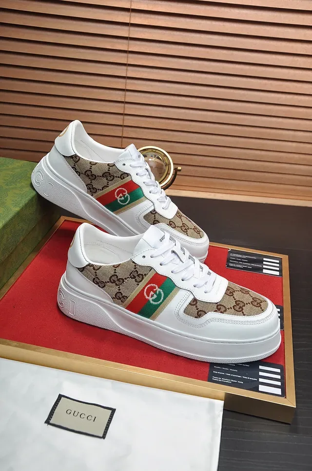 Gucci Screener Blanc GG Monogram Toile Sneakers Lifestyle 6