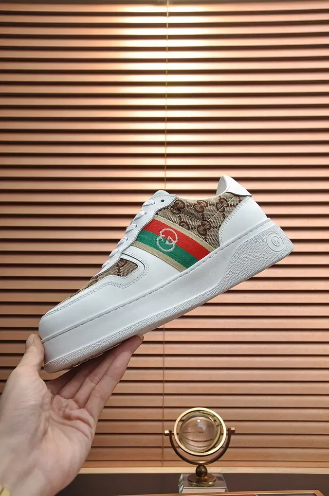Gucci Screener Blanc GG Monogram Toile Sneakers Lifestyle 7