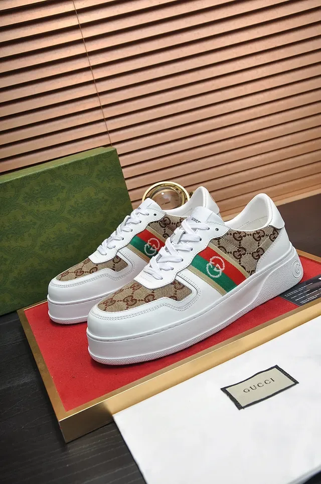 Gucci Screener Blanc GG Monogram Toile Sneakers Lifestyle 8