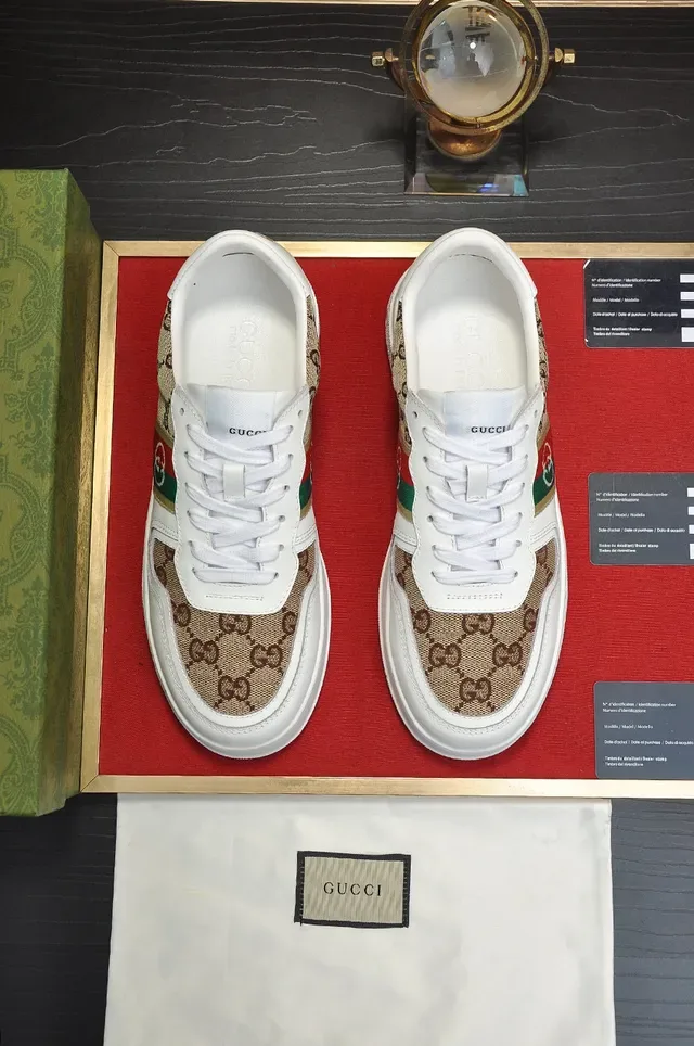 Gucci Screener Blanc GG Monogram Toile Sneakers Lifestyle 10