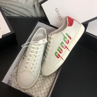 Gucci Screener White Red Green Logo Lifestyle Sneakers