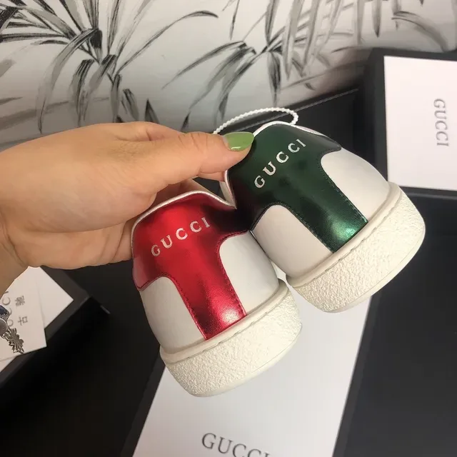 Gucci Screener White Red Green Logo Lifestyle Sneakers 4
