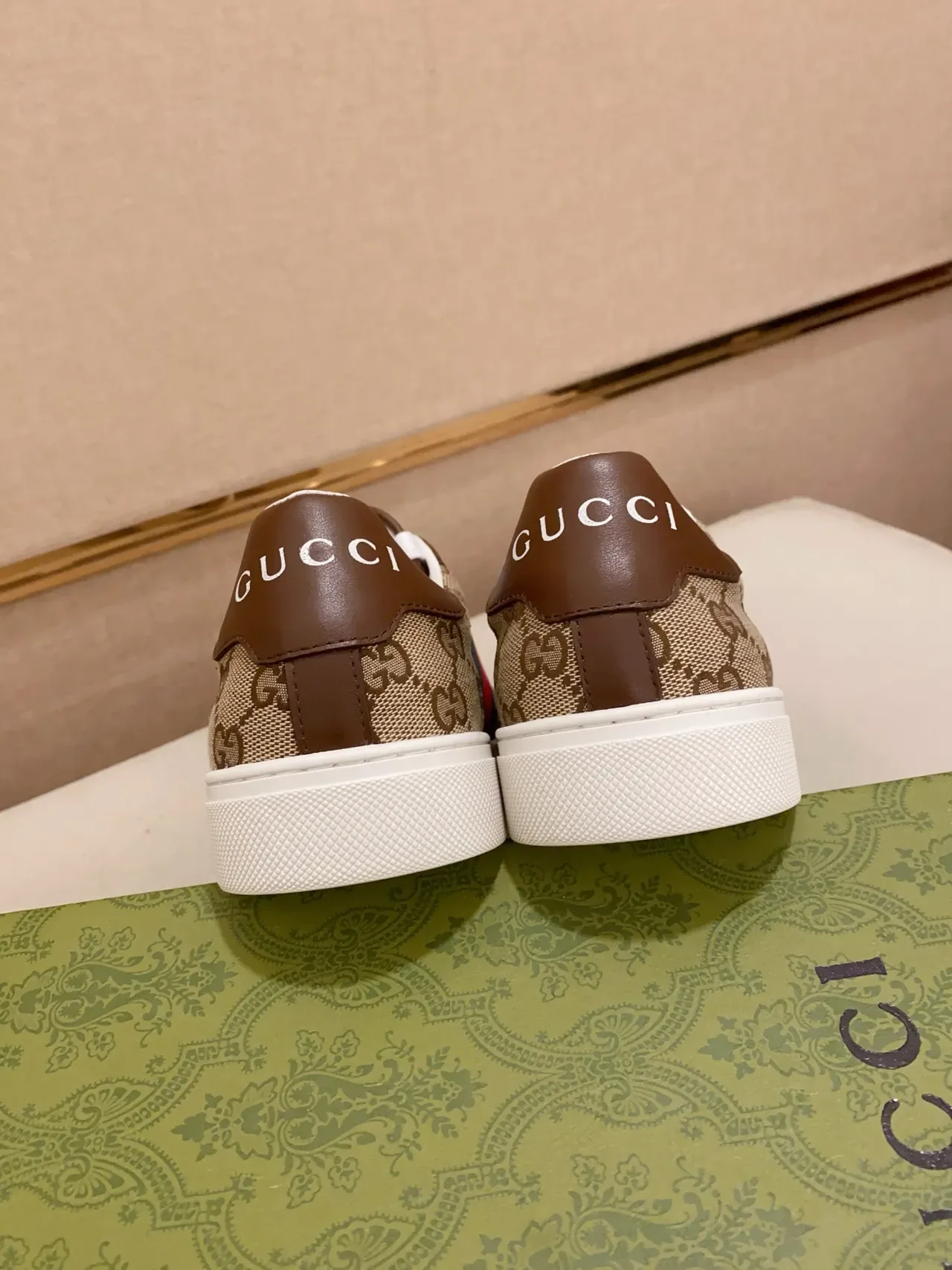 Gucci Tennis 1977 Beige Monogram Canvas Lifestyle Sneakers 3