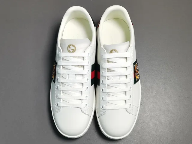 Gucci Tennis 1977 White Green Red Tiger Lifestyle Sneakers 14