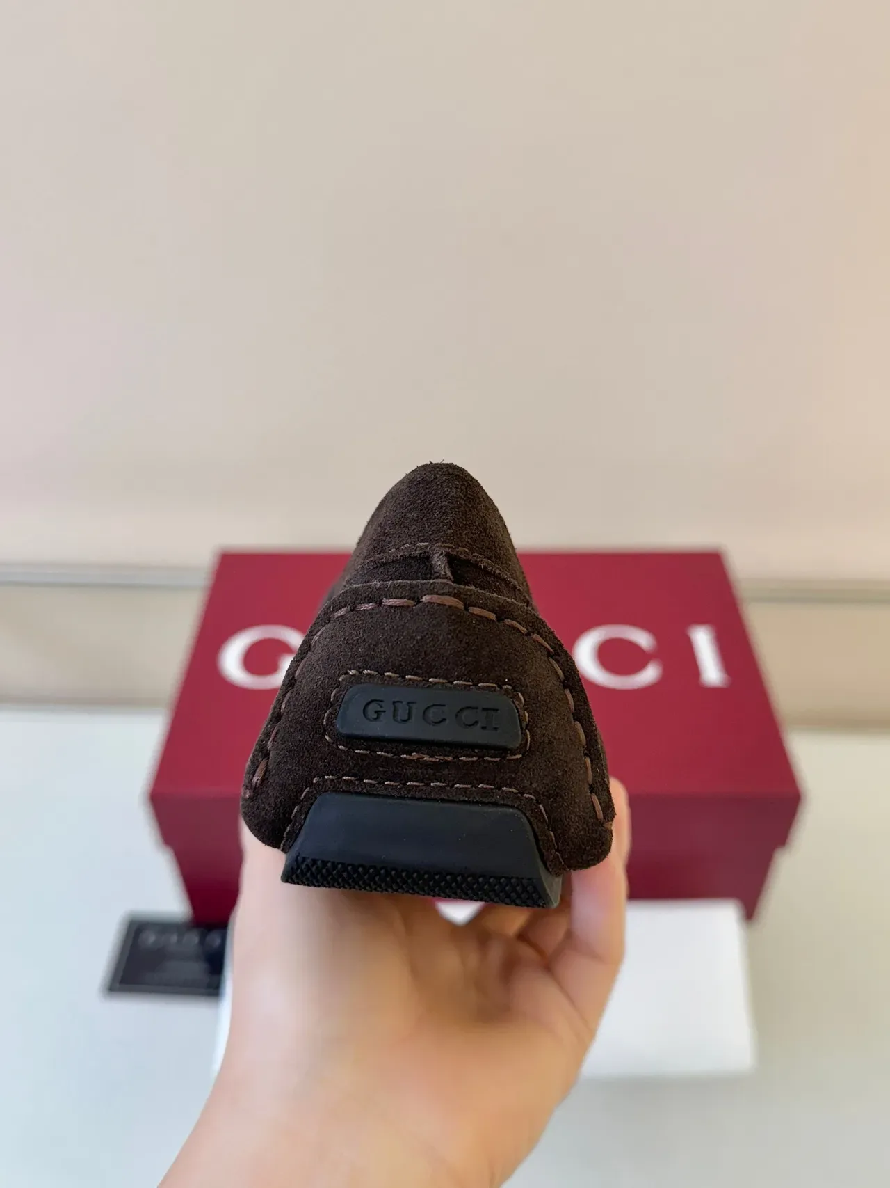 Gucci Web Loafer Brown Suede Loafers 4