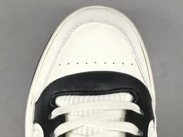 Gucci Sneakers Lifestyle Blanc et Noir Low-Top Cuir-Mesh Hybride 10