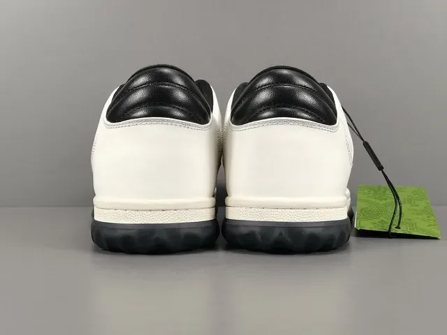 Gucci Sneakers Lifestyle Blanc et Noir Low-Top Cuir-Mesh Hybride 17
