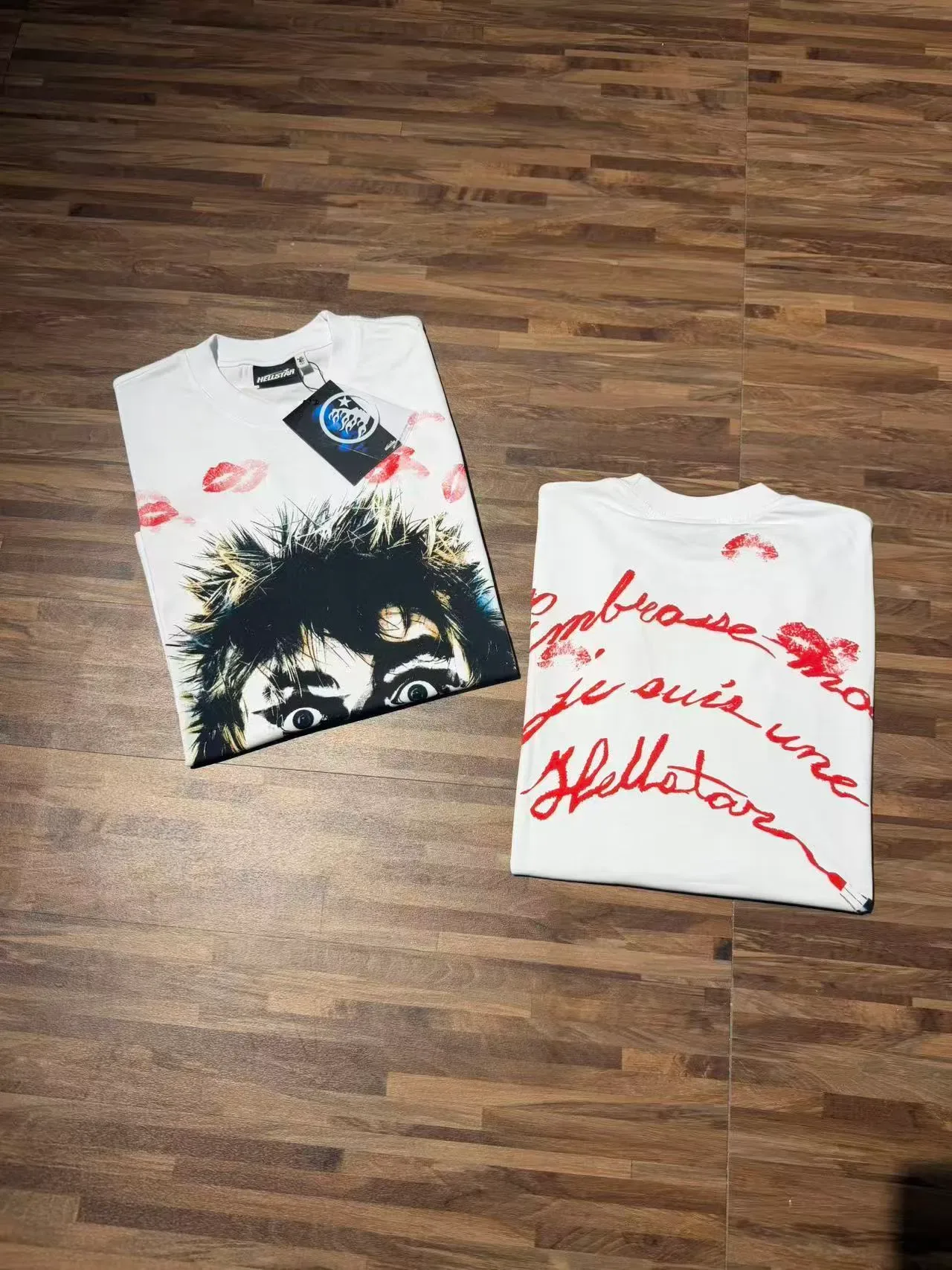 Hellstar Graphic Print Distorted Face Kiss Mark T-Shirt 6