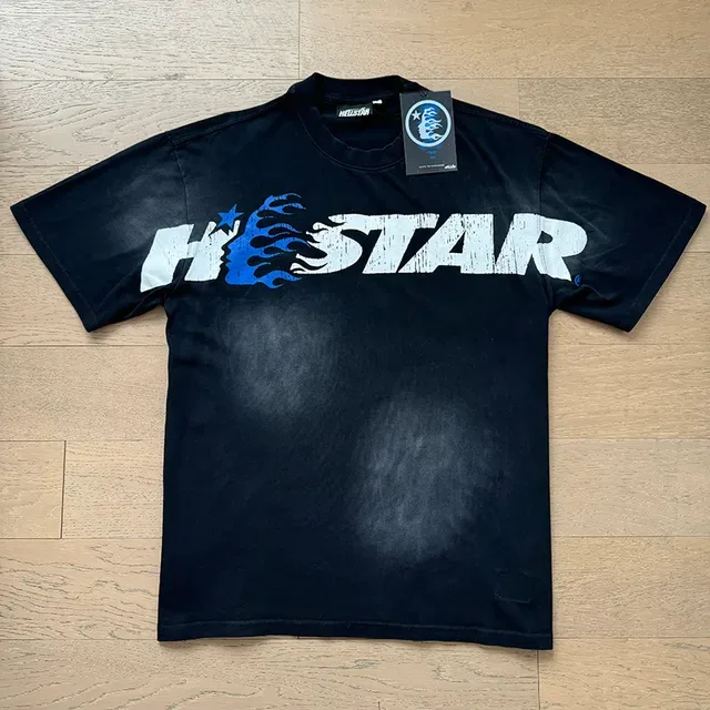 Hellstar Graphic Print Flame Motif Black T-Shirt 2