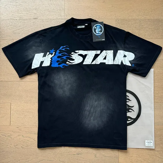Hellstar Graphic Print Flame Motif Black T-Shirt 3