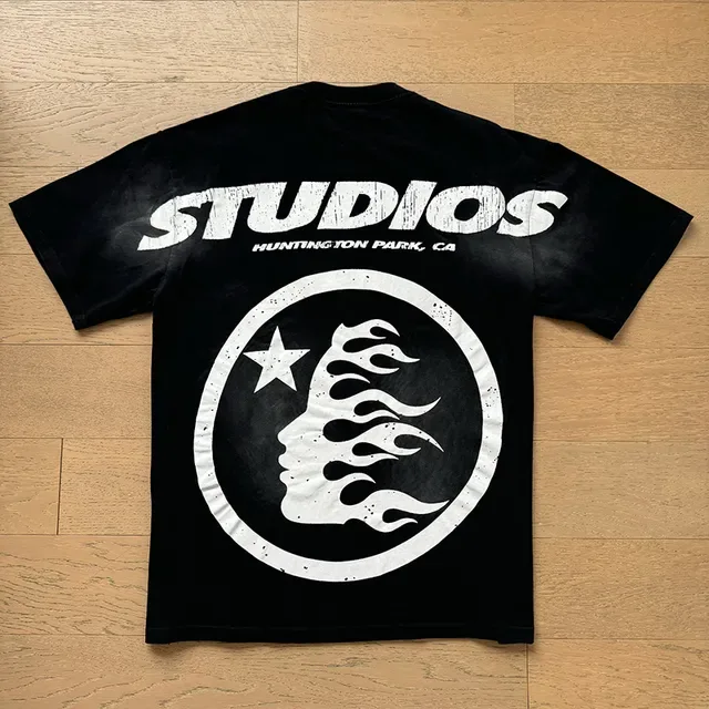 Hellstar Graphic Print Flame Motif Black T-Shirt 4