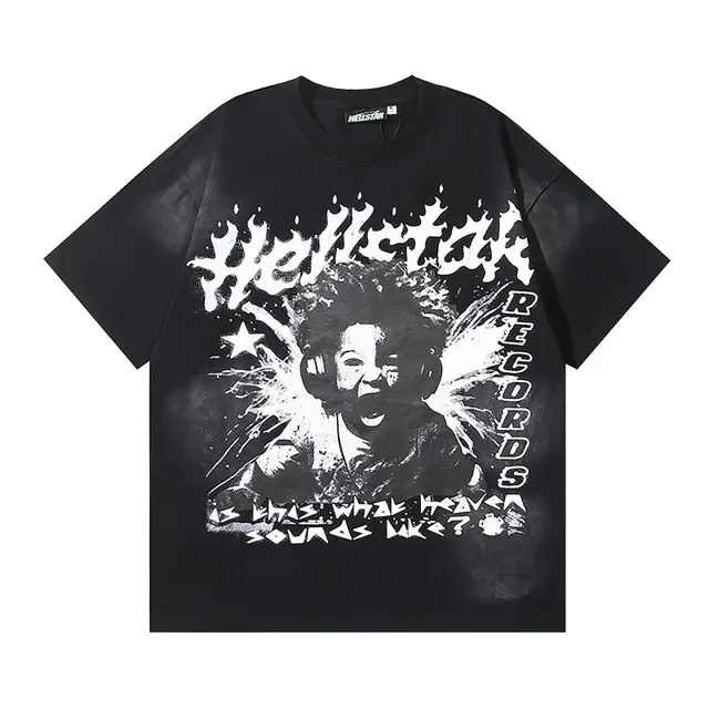 Hellstar Oversized Distressed Graphic Print Black T-Shirt 2