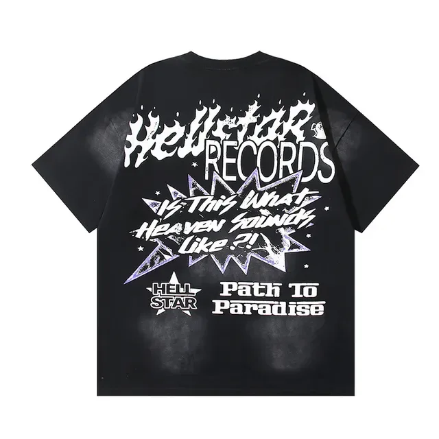Hellstar Oversized Distressed Graphic Print Black T-Shirt 3