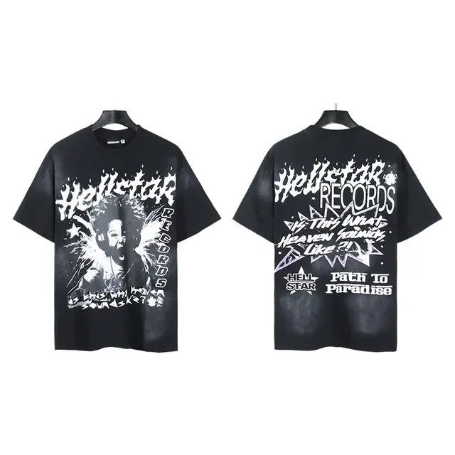 Hellstar Oversized Distressed Graphic Print Black T-Shirt 4