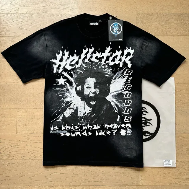 Hellstar Oversized Distressed Graphic Print Black T-Shirt 9