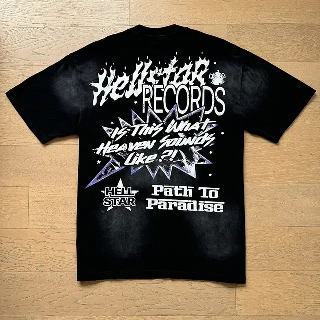 Hellstar Oversized Distressed Graphic Print Black T-Shirt 10