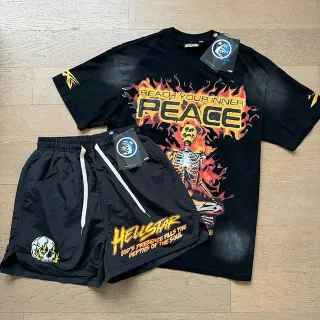 تيشيرت Hellstar Reach Your Inner Peace جرافيك أسود