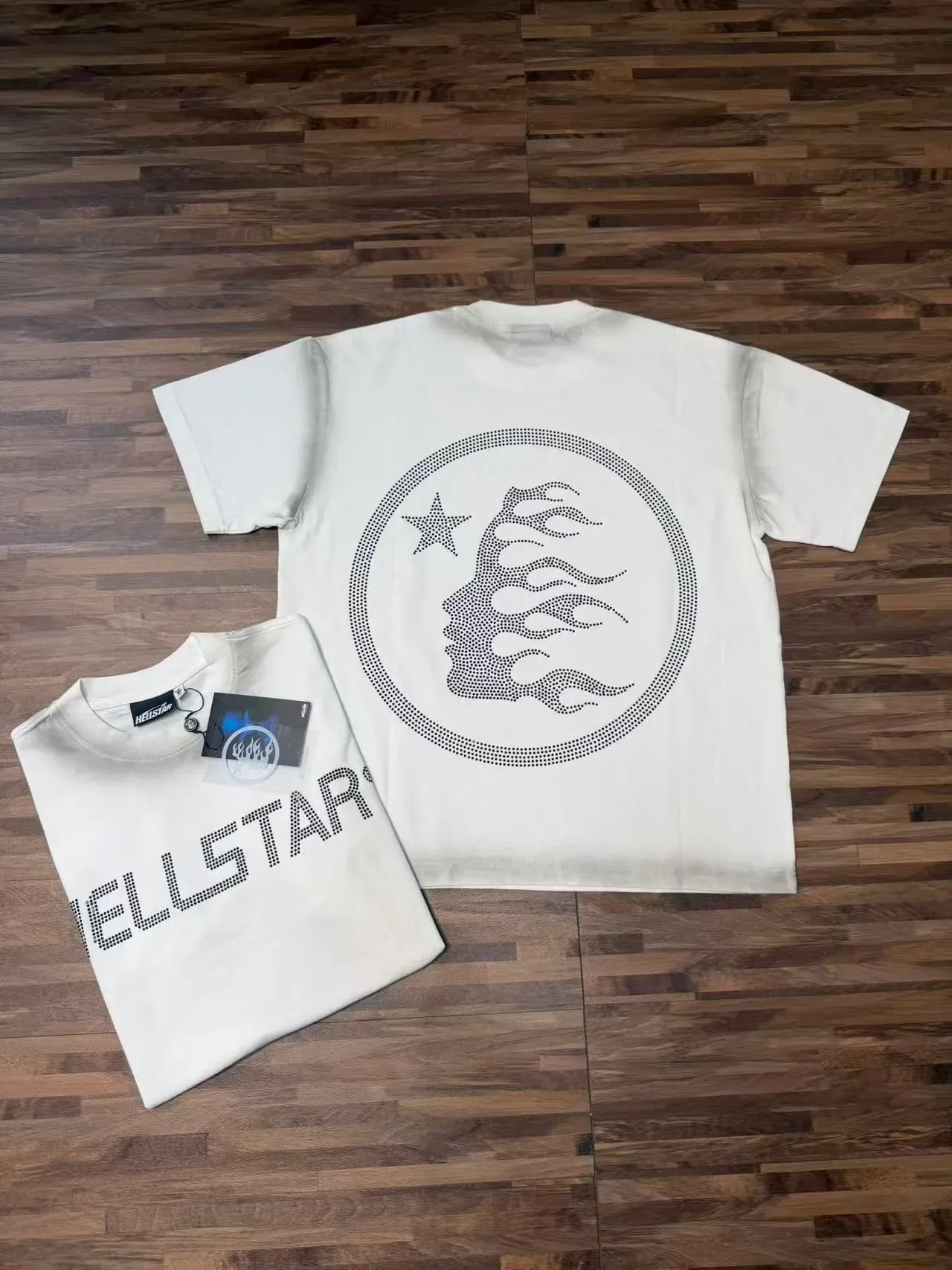 Hellstar Rhinestone Logo Oversized Crew Neck T-Shirt 6