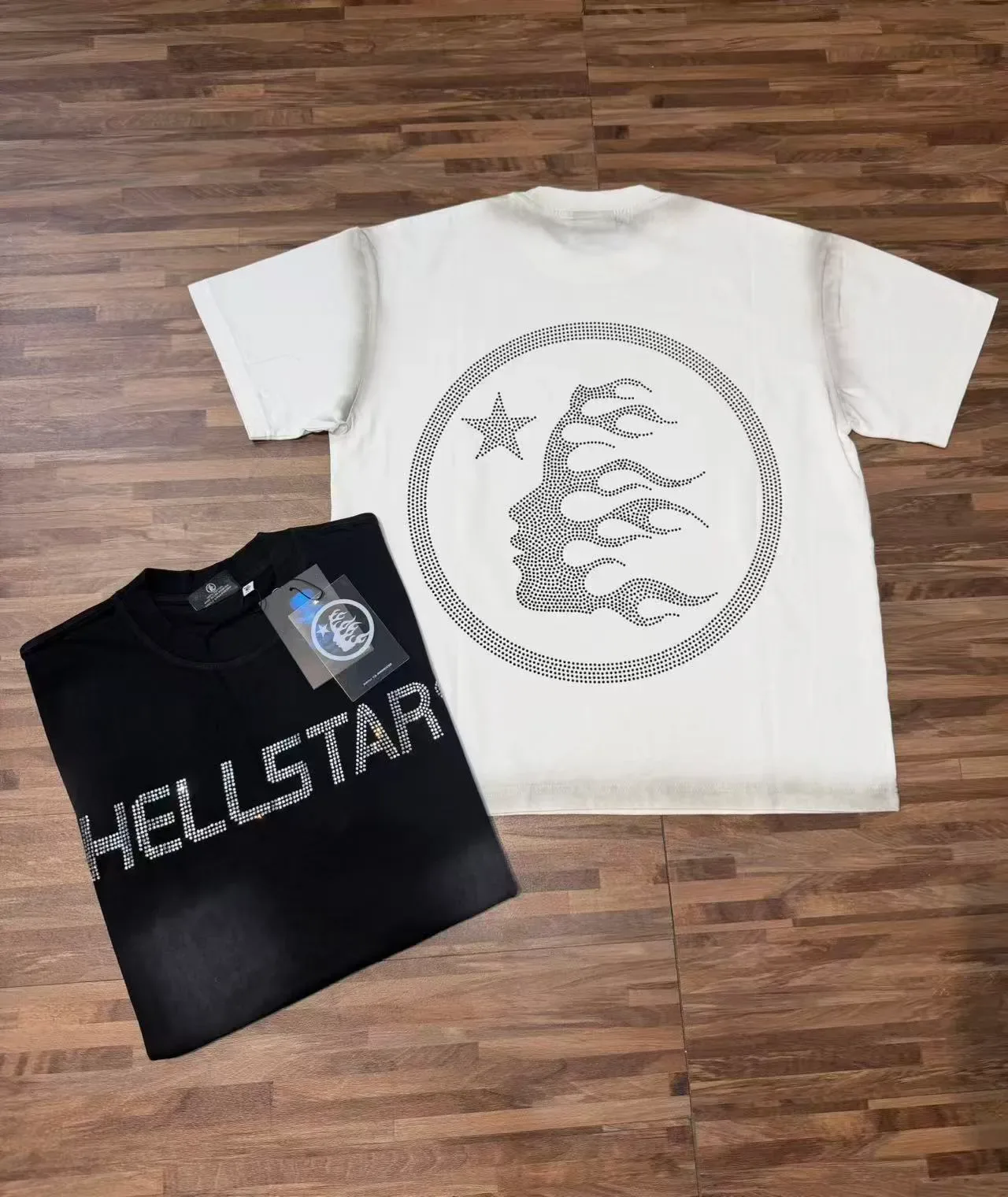 Hellstar Rhinestone Logo Oversized Crew Neck T-Shirt 7