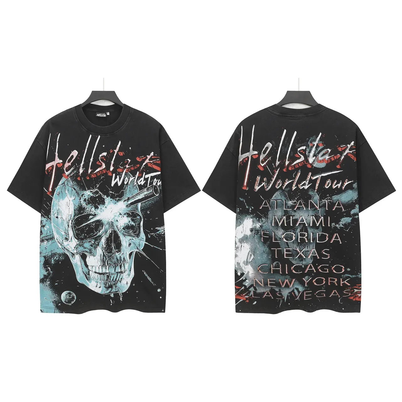 Hellstar World Tour Skull Graphic Black T-Shirt 2