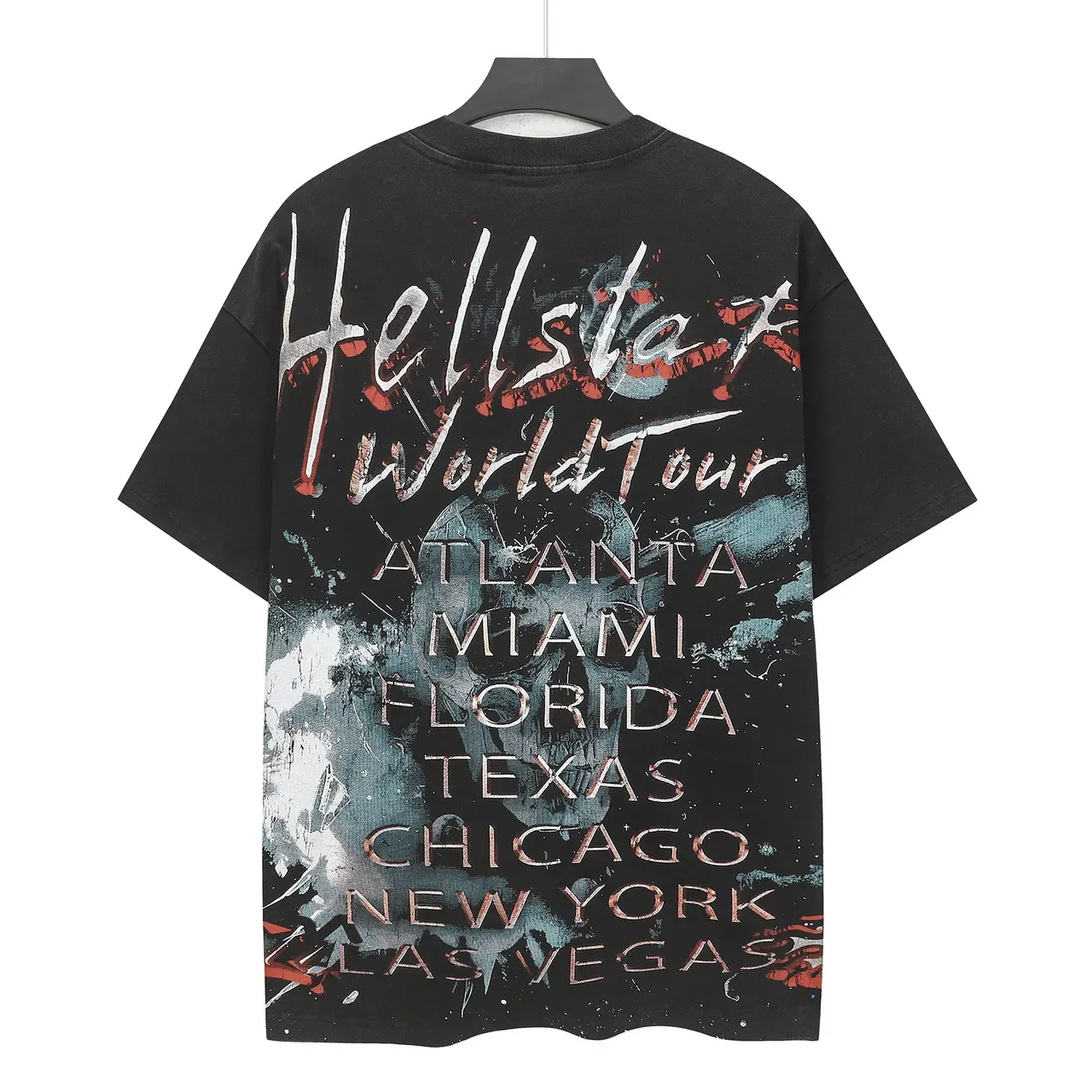 Hellstar World Tour Skull Graphic Black T-Shirt 7