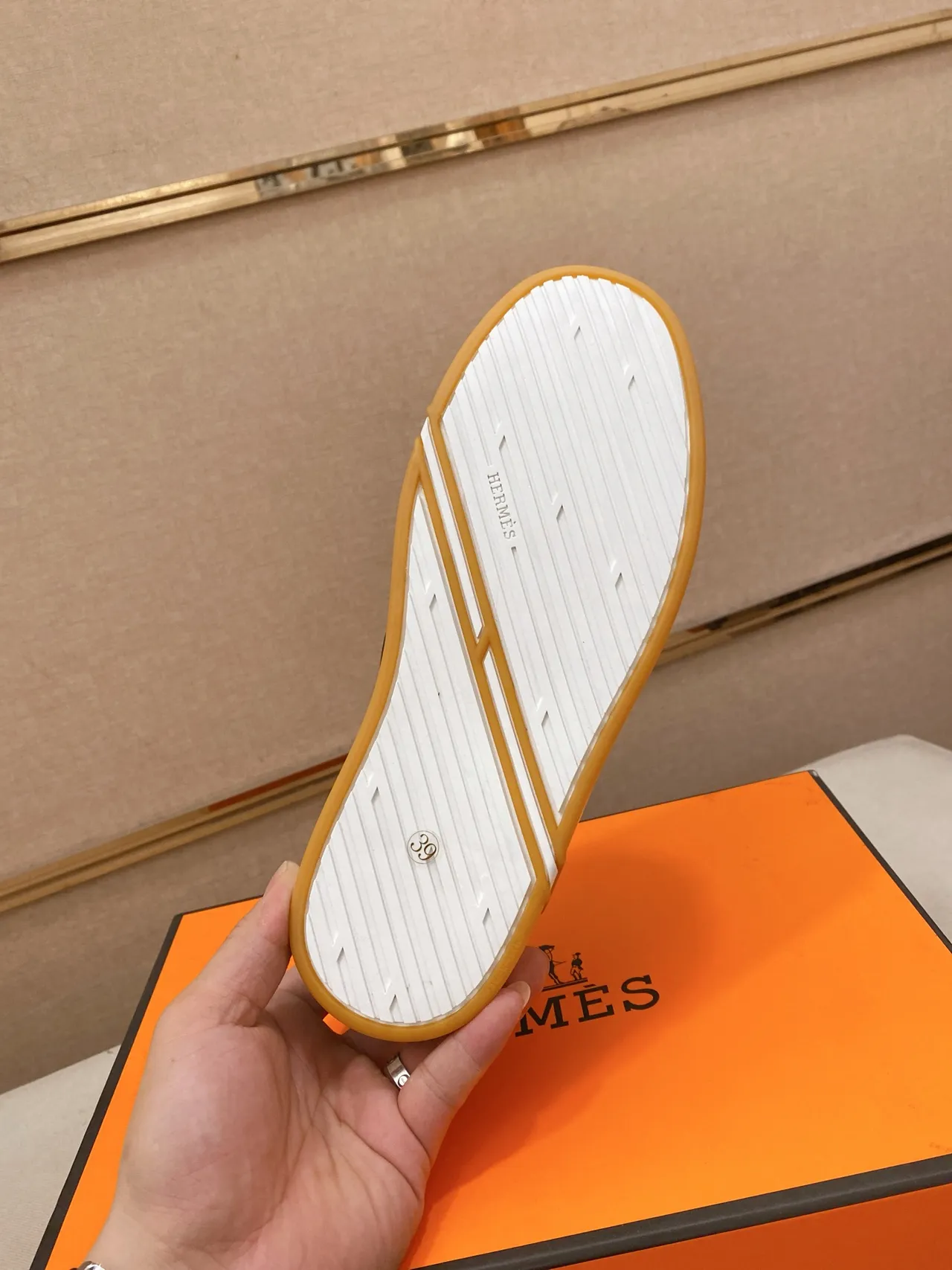 Hermès Black White Slip-On Leather Upper Loafer 2