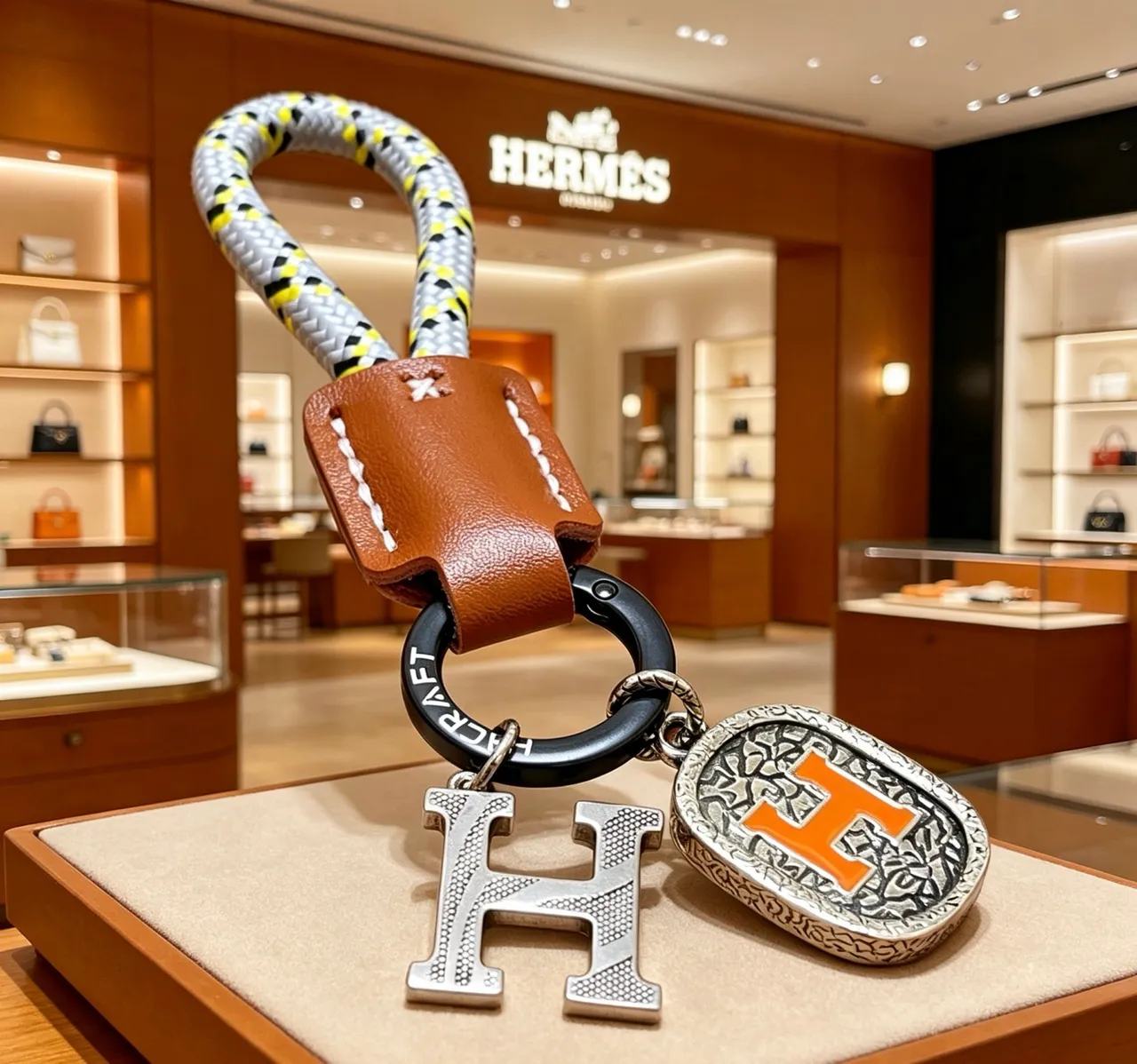 Hermès বাদামী কমলা কাঠামোগত চামড়ার স্যাচেল টপ-হ্যান্ডেল হ্যান্ডব্যাগ 6