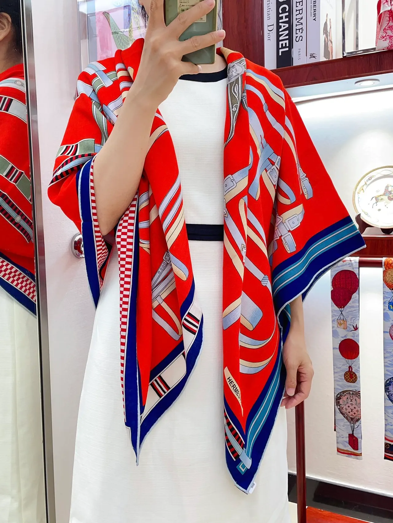 Hermès Graphic Print Silk Scarf 2