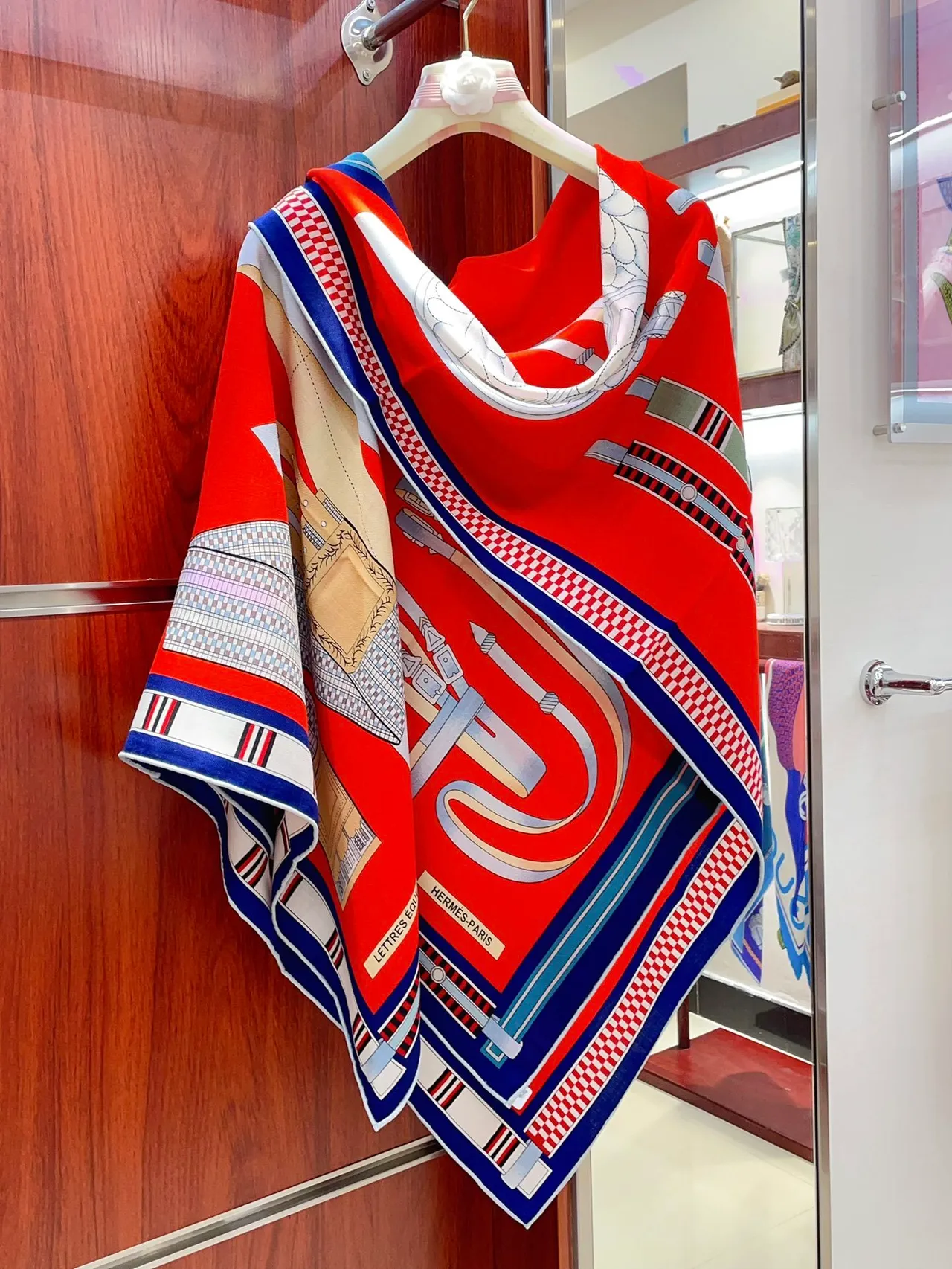 Hermès Graphic Print Silk Scarf 8