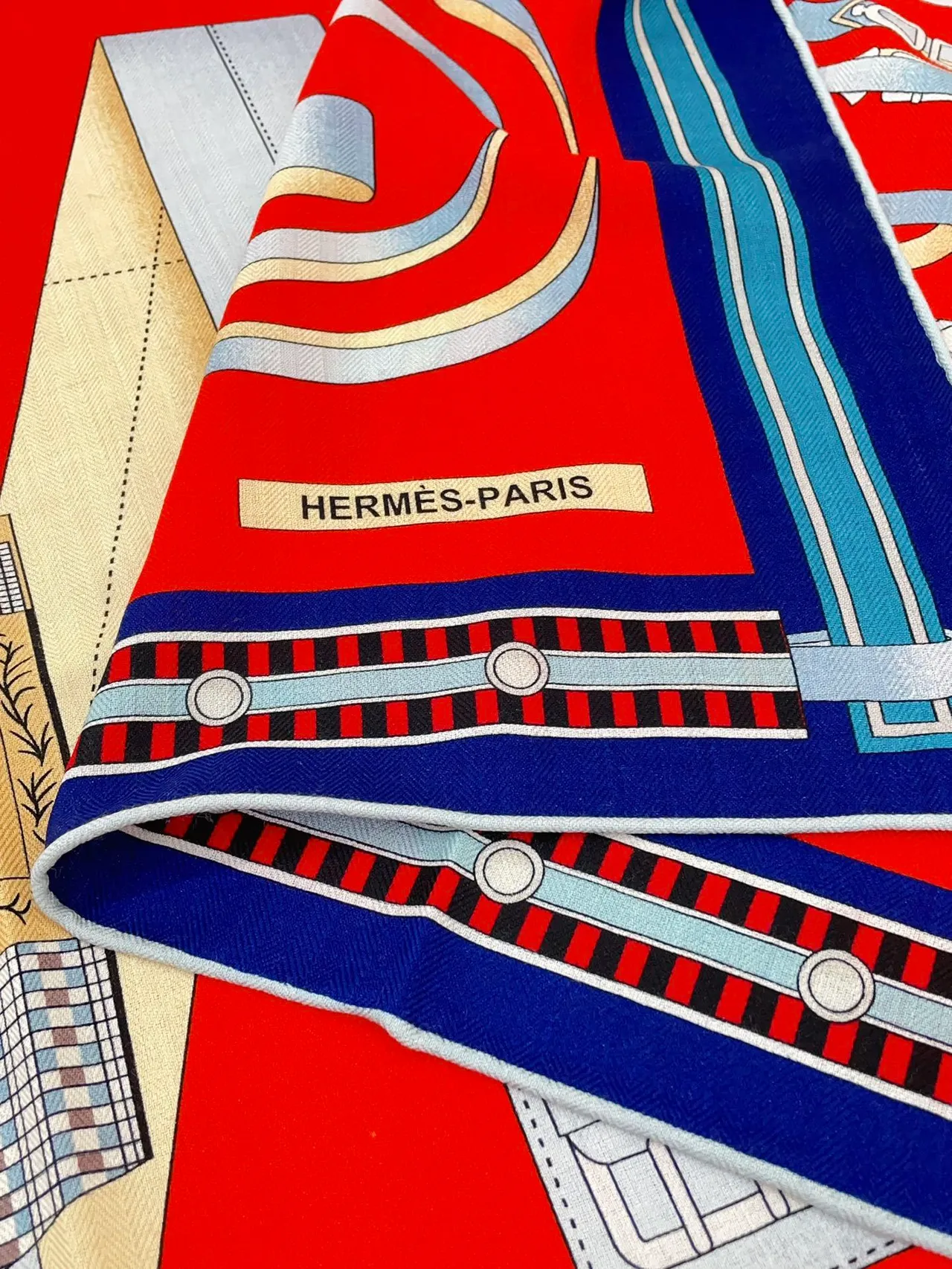Hermès Graphic Print Silk Scarf 9
