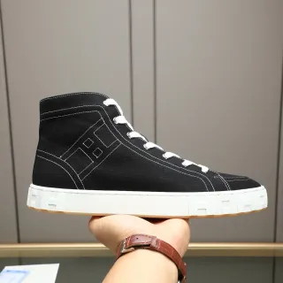 Hermès H Canvas High-Top Sneaker Black and White Lifestyle Sneakers
