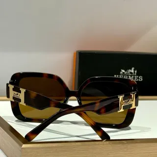 Hermès H de Hermès Oversized Tortoiseshell Sunglasses