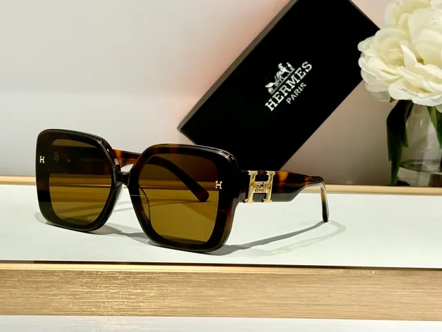 Hermès H de Hermès Oversized Tortoiseshell Sunglasses 4