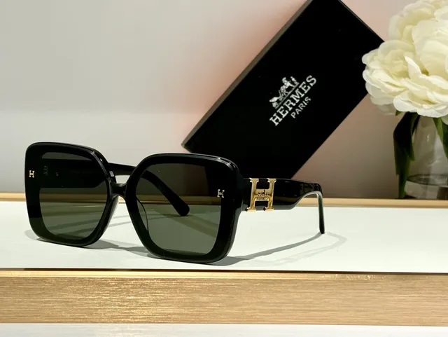 Hermès H de Hermès Oversized Tortoiseshell Sunglasses 8
