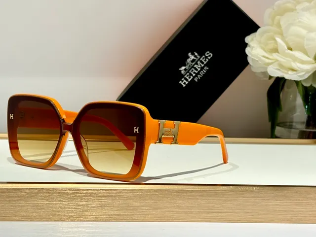 Hermès H de Hermès Oversized Tortoiseshell Sunglasses 9