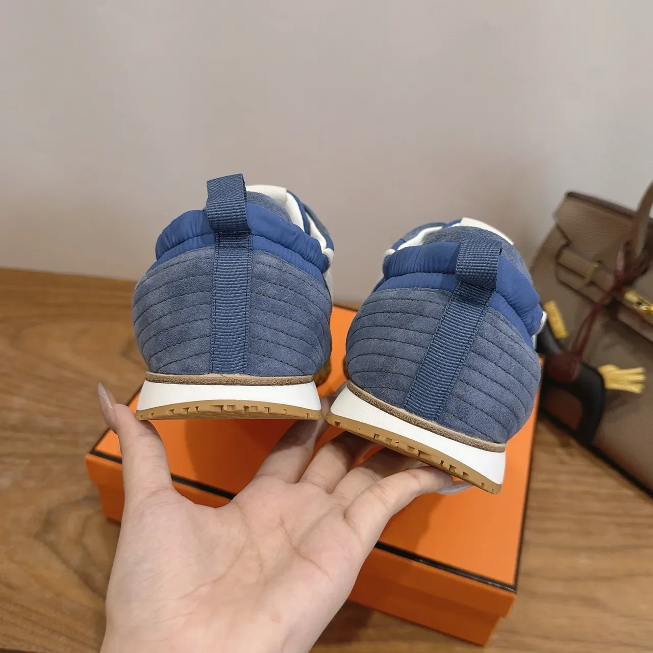 Hermès H Logo Blue and White Lifestyle Sneakers 2